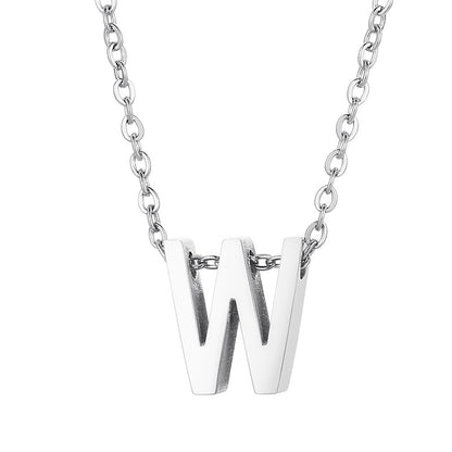 Fashion Letter Stainless Steel Titanium Steel Plating Pendant Necklace 1 Piece