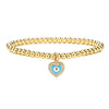 Fashion Devil's Eye Copper 18k Gold Plated Zircon Bracelets In Bulk