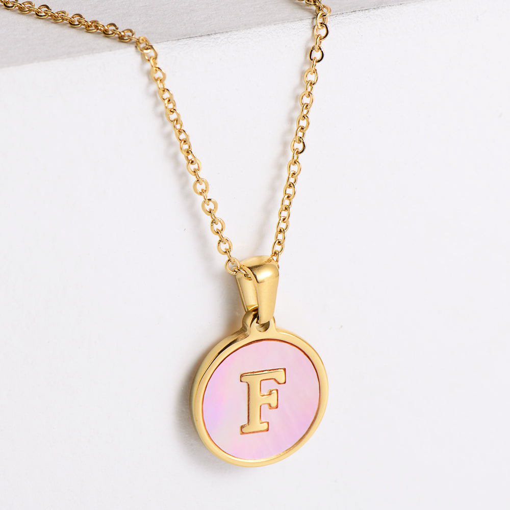 Fashion Letter Titanium Steel Plating Pendant Necklace