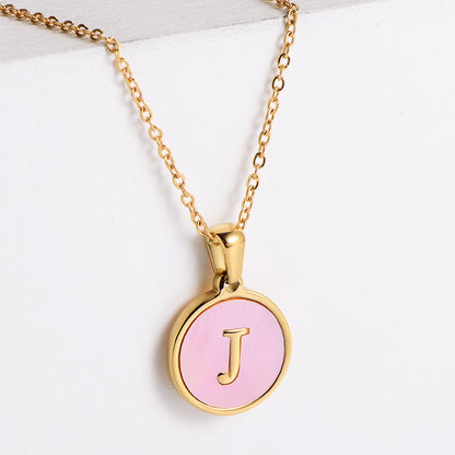 Fashion Letter Titanium Steel Plating Pendant Necklace