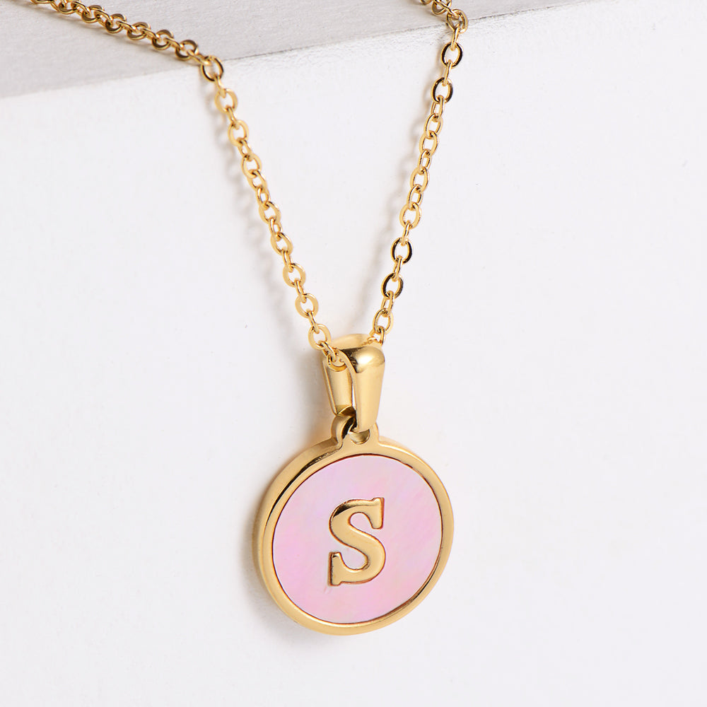 Fashion Letter Titanium Steel Plating Pendant Necklace