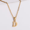 Simple Style Letter Titanium Steel Plating Pendant Necklace