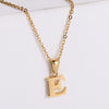 Simple Style Letter Titanium Steel Plating Pendant Necklace