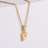 Simple Style Letter Titanium Steel Plating Pendant Necklace