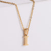 Simple Style Letter Titanium Steel Plating Pendant Necklace