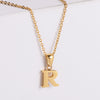 Simple Style Letter Titanium Steel Plating Pendant Necklace