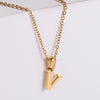 Simple Style Letter Titanium Steel Plating Pendant Necklace