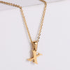 Simple Style Letter Titanium Steel Plating Pendant Necklace