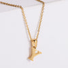 Simple Style Letter Titanium Steel Plating Pendant Necklace