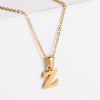 Simple Style Letter Titanium Steel Plating Pendant Necklace