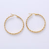 1 Pair Fashion Round Stainless Steel Inlay Pearl Earrings