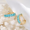 1 Pair Fashion Geometric Copper Inlaid Zircon Earrings