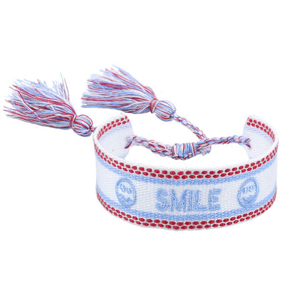 Fashion Letter Polyester Cotton Embroidery Braid Unisex Bracelets