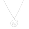 Cute Cat Stainless Steel Plating Pendant Necklace