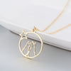 Cute Cat Stainless Steel Plating Pendant Necklace