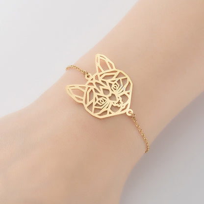 Fashion Animal 201 Stainless Steel 18K Gold Plated Bracelets In Bulk