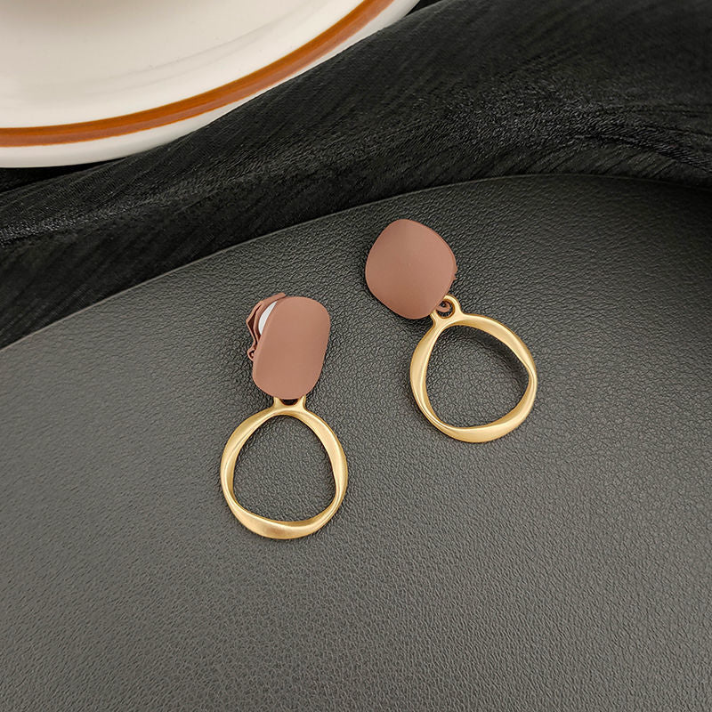 Simple Style Geometric Alloy Plating Women's Ear Studs