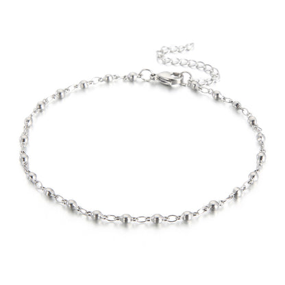 1 Piece Fashion Geometric Titanium Steel Plating Women's Anklet