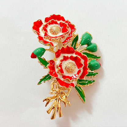 Fashion Flower Alloy Plating Artificial Pearls Women'S Brooches