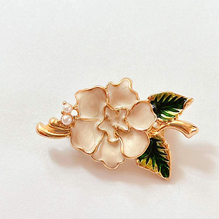 Fashion Flower Alloy Plating Artificial Pearls Women'S Brooches