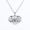 Fashion Mama Heart Shape Alloy Inlay Rhinestones Unisex Pendant Necklace