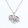 Fashion Mama Heart Shape Alloy Inlay Rhinestones Unisex Pendant Necklace