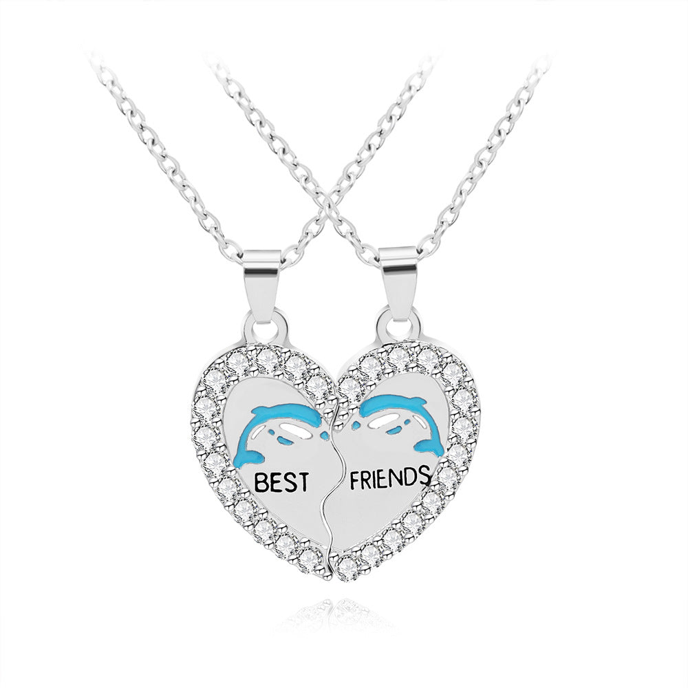 1 Piece Simple Style Letter Alloy Inlay Rhinestones Unisex Pendant Necklace