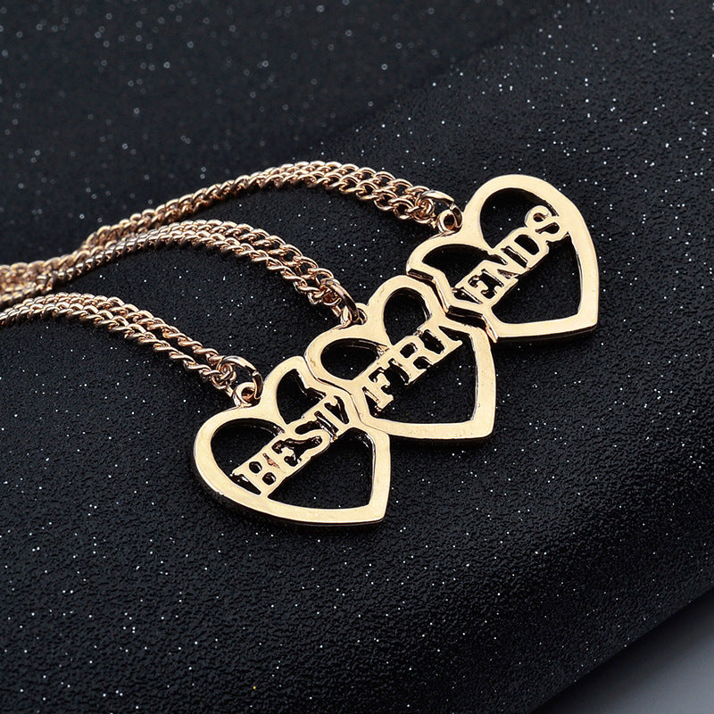 1 Piece Simple Style Letter Alloy Inlay Rhinestones Unisex Pendant Necklace