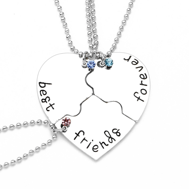 1 Piece Simple Style Letter Alloy Inlay Rhinestones Unisex Pendant Necklace