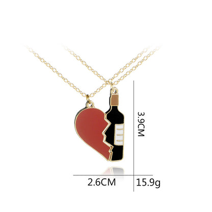 1 Piece Simple Style Letter Alloy Inlay Rhinestones Unisex Pendant Necklace