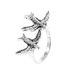 Fashion Eye Rhinestone Inlay Zircon Women's Open Ring