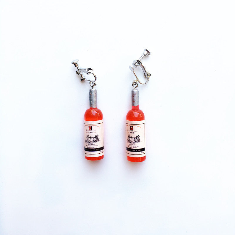 1 Pair Fashion Wine Bottle Resin Handmade Women's Drop Earrings