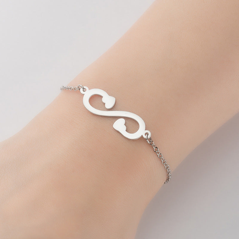 1 Piece Fashion Star Heart Shape Lightning Titanium Steel Bracelets