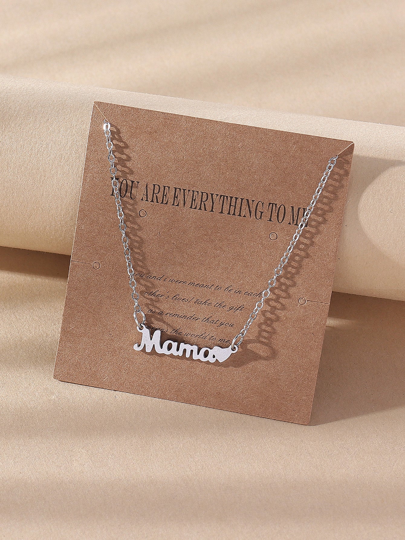 Fashion Mama Letter Stainless Steel Plating Necklace