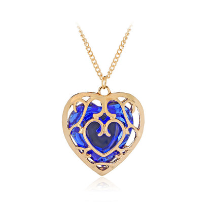 1 Piece Fashion Heart Shape Alloy Plating Rhinestones Women's Pendant Necklace