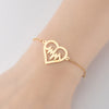1 Piece Fashion Palm Heart Shape Titanium Steel Bracelets