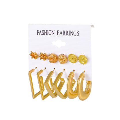 1 Set Fashion Triangle Circle Butterfly Synthetics Metal Copper Asymmetrical Inlay Artificial Pearls Rhinestones Zircon 18k Gold Plated Gold Plated Silver Plated Women's Earrings