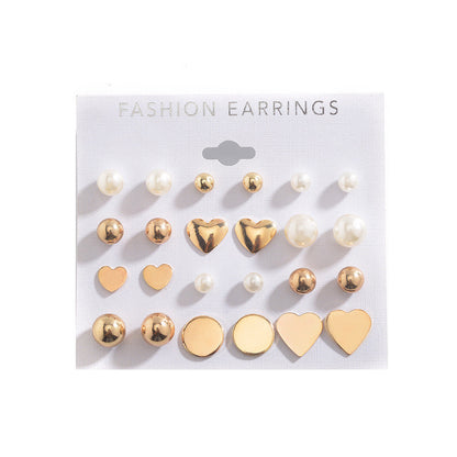 1 Set Fashion Triangle Circle Butterfly Synthetics Metal Copper Asymmetrical Inlay Artificial Pearls Rhinestones Zircon 18k Gold Plated Gold Plated Silver Plated Women's Earrings