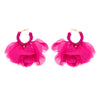 1 Pair Ethnic Style Flower Chiffon Pleated Inlay Beads Women's Earrings