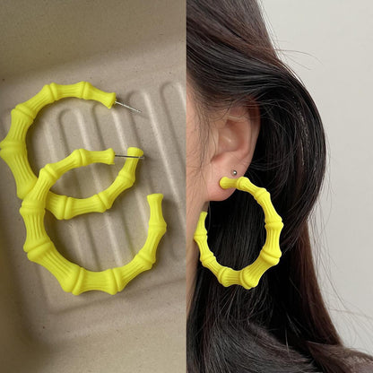 1 Pair Simple Style Solid Color Arylic Women's Earrings