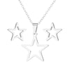 Fashion Pentagram Stainless Steel Plating Earrings Necklace