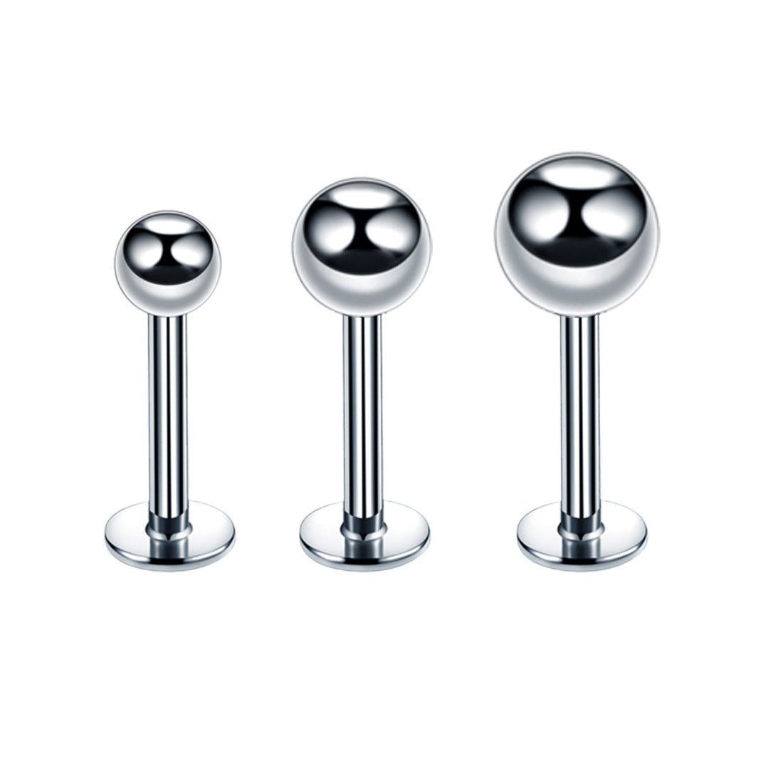 Fashion Round Stainless Steel Plating Lip Stud