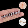 1 Piece Fashion Crown Flower Butterfly Titanium Inlay Zircon Ear Studs