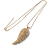 1 Piece Fashion Wings Stainless Steel Plating Rhinestones Pendant Necklace