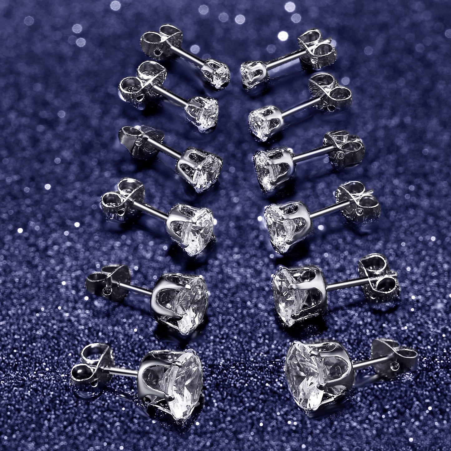 Fashion Round Alloy Inlay Zircon Women's Ear Studs 1 Set