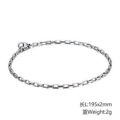 1 Piece Simple Style Geometric Titanium Steel Plating Bracelets