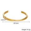 1 Piece Simple Style Solid Color Stainless Steel Plating Bangle