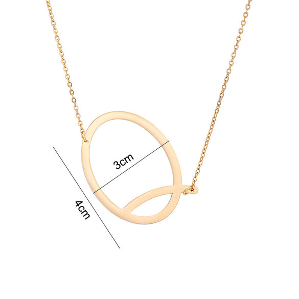 Simple Style Letter Stainless Steel Titanium Steel Plating Necklace