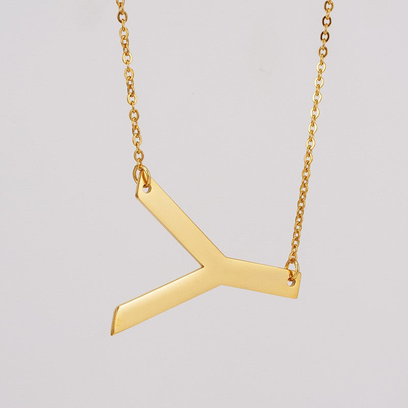 1 Piece Fashion Letter Stainless Steel Plating Necklace