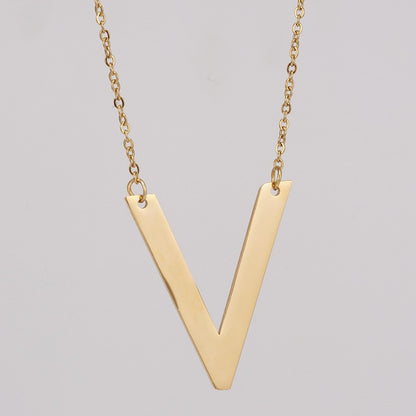 1 Piece Fashion Letter Stainless Steel Plating Necklace